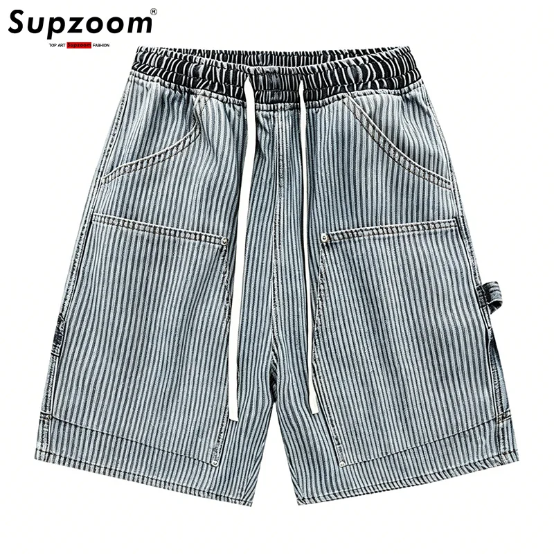 

Supzoom New Arrival Hot Sale Top Fashion Summer Zipper Fly Stonewashed High Quality Cargo Jeans Shorts Men