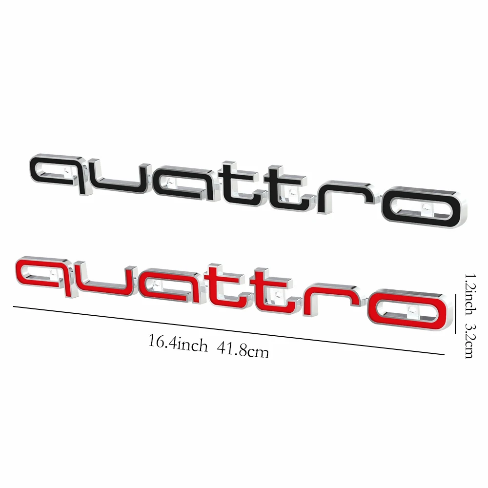 Quattro Emblem 3D ABS Car Front Grille Emblem For Audi A3 A4 A6 C6 B8 8P Q3 B7 A5 A1 Sline C5 8V Q5 B6 B9 RS Q7 A7 Accessories view 4
