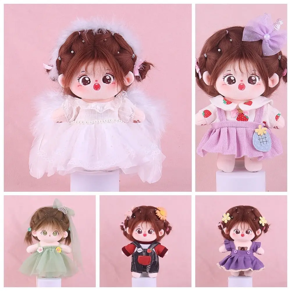 Cotton Lolita Clothes 20cmDoll  Plush Doll Clothes Pretty Lolita Cotton Doll Gauze Clothes Set For Kids Gifts