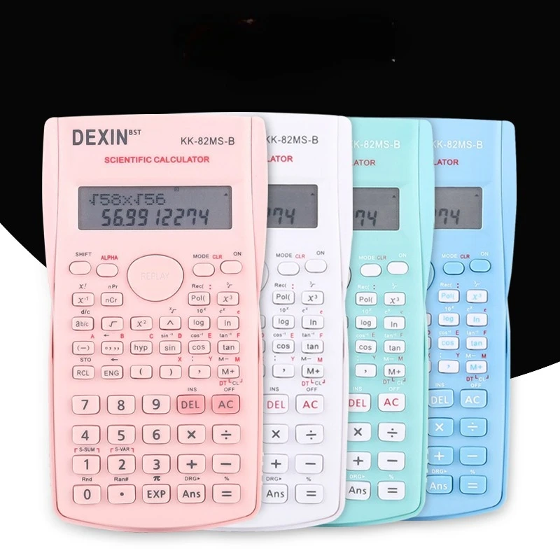 Portable 2‑Line Scientific Calculator 240‑Function Multi‑Color Handheld Calculator for Student Math Exam School Office Teaching