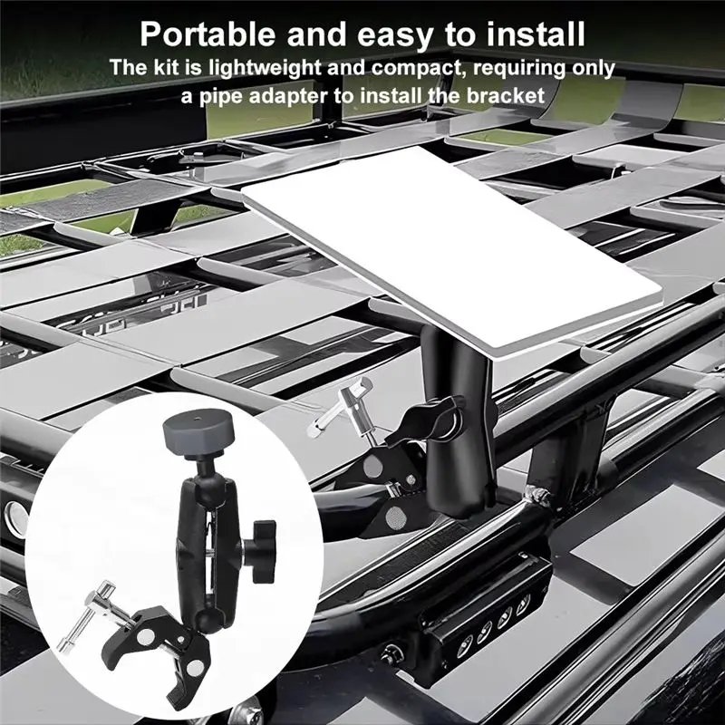 A98E-For Starlink Mini Mount Adjustable Clamp Bracket Kit Clamp Mount For RV Ladders Roof Rack Balcony