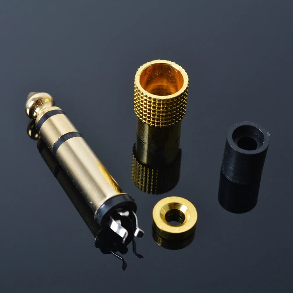 

2Pcs Microphone Audio Adapter Connector Gold Plated 3.5mm Female to 6.5mm Male Headphone Adapter Converter for Electric Piano