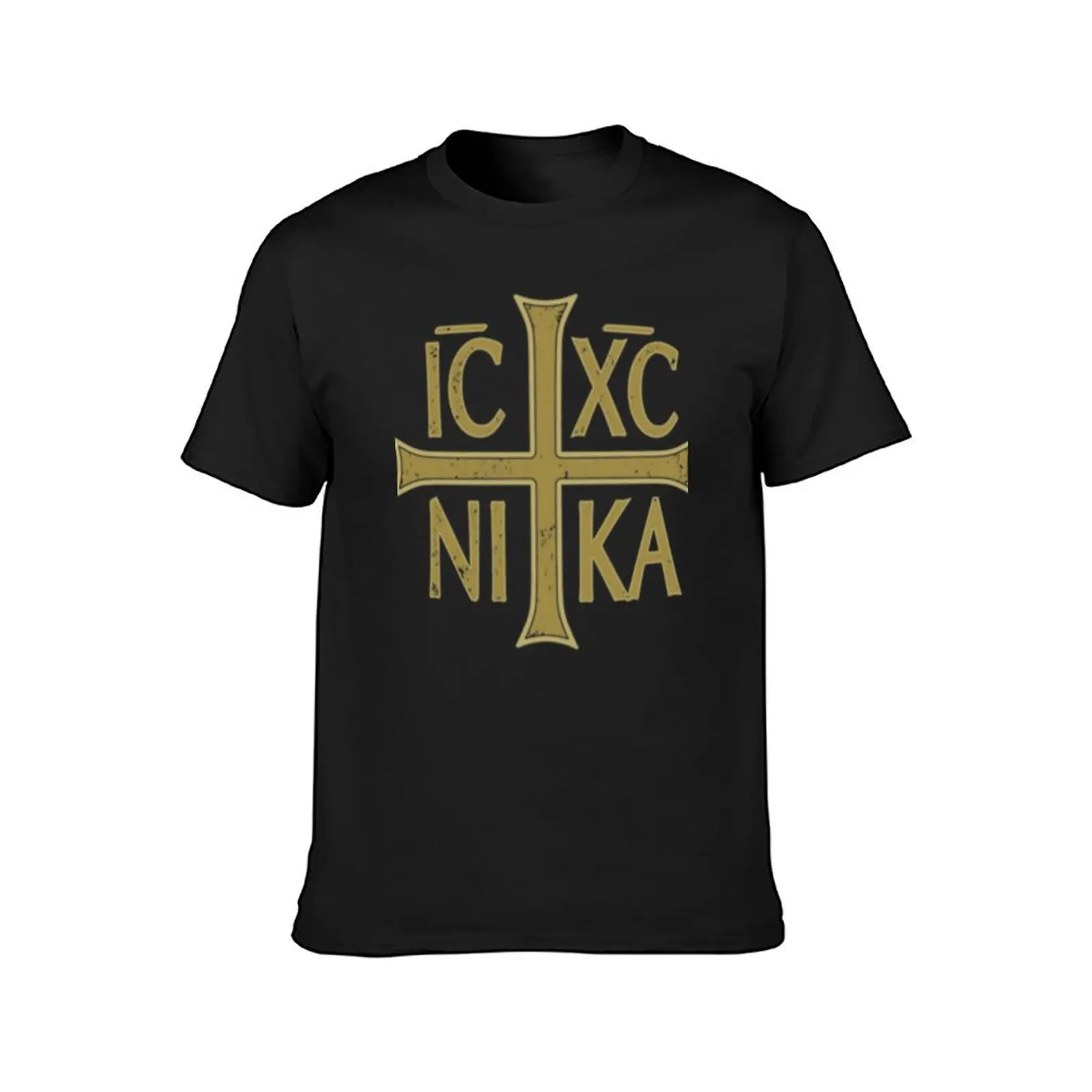 IC XC NIKA Cross Orthodox Eastern Christianity Christogram Side Classic T-Shirt oversizeds blacks fitted t shirts for men