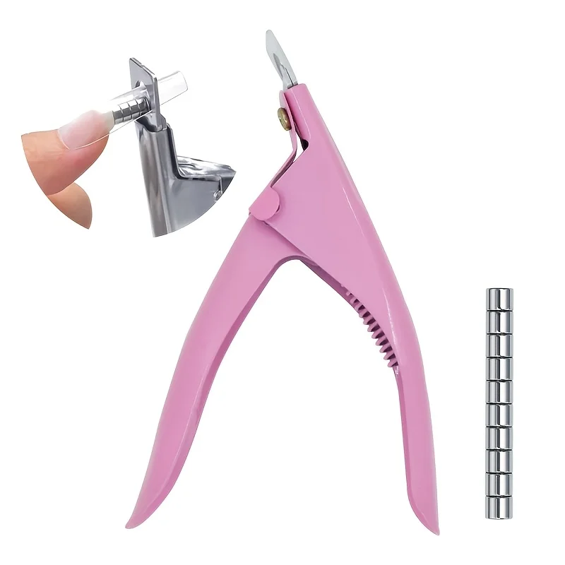 Acryl nagelknipper met 15 stuks magneten Nagelknipper Snijders voor lange acryl gelnagels Tips Verstelbaar roestvrij