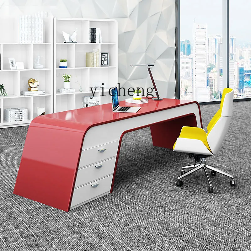 Tqh Simple Modern BossPaint Desk Office Desk for Boss Fashion Manager Desk