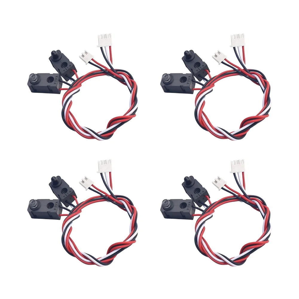 4 Sets Infrared Beam Switch Kit with 25cm Cables for Contactless Sensing in For Smart Home Automation and Experiments