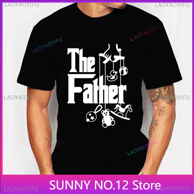 Top Funny Father's Day T-Shirt for New Dad First Time Classic Popular for Men Homme Oversized Graphic Customized  Fashion Tee