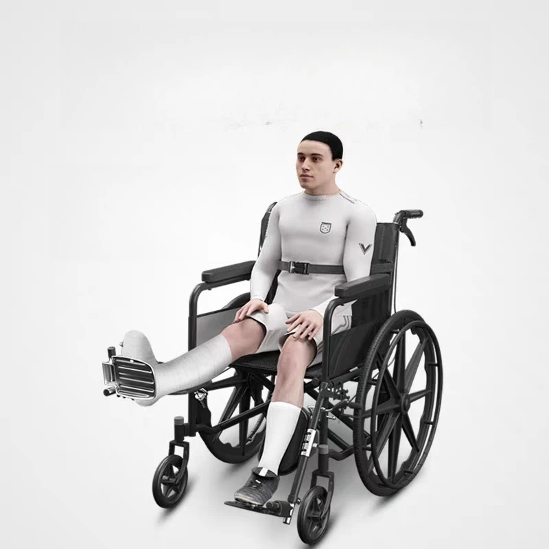 Wheelchair paralyzed elderly with sitting toilet folding lightweight and lying down leg lifting fracture mobility trolley