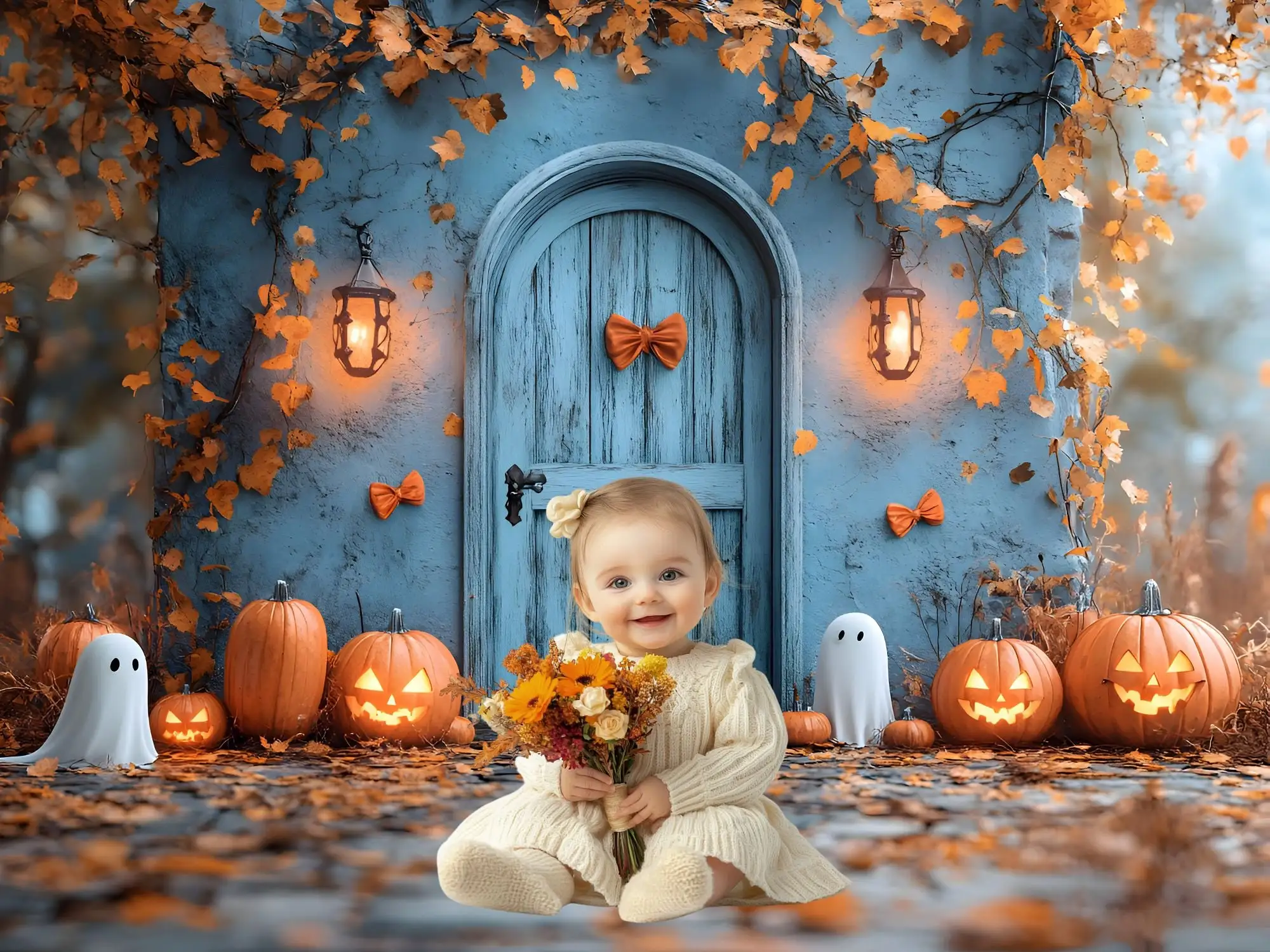 Mehofond-خلفية التصوير الفوتوغرافي للأطفال ، حفلة عيد ميلاد ، سحق الكعكة ، ديكور صورة ، خلفية لاستوديو الصور ، هالوين مخيف لطيف ، اليقطين