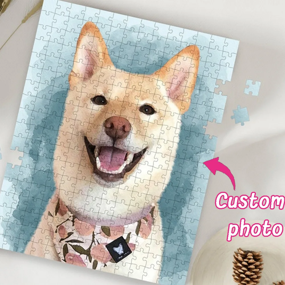 35/150/300/500/1000pcs Custom Photo nice dog Personalised Decompression Puzzles Jigsaw puzzle Mosaic Friend Gift