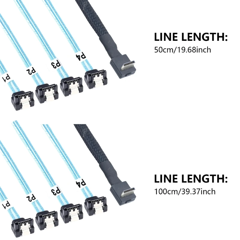 OCuLink PCIExpress SFF 8611 4i to 4X 7P 90 องศาการเชื่อมต่อ PCIexpress สําหรับภายนอก GPU และ Solid Disk