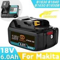 Original For Makita 🔋18V 6.0Ah Battery BL1850b BL1850 BL1860 BL1860 BL1830 BL1815 bl1840  Replacement for Cordless Power Tools