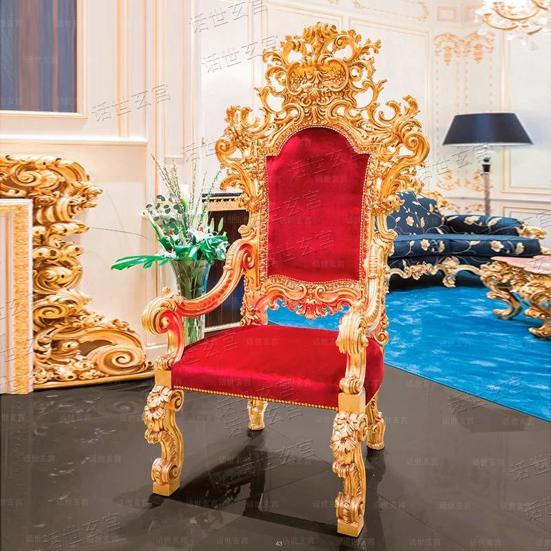 European style villa leisure chair French luxury image chair palace classical luxury decoration living room display chair