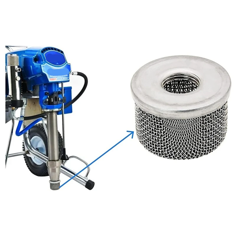 ABUL-4Pcs 181073 Or 181-073 Pump Inlet Strainer,Screen Filter 1/2In NPT Thread Stainless Steel With For Airless Paint Sprayer