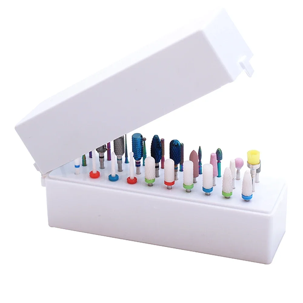 30 قطعة عدة السيراميك الماس إهاب مسمار لقمة ثقب مجموعة قاطعة المطحنة للمنزل صالون الاكريليك هلام مسمار مانيكير باديكير أدوات #2