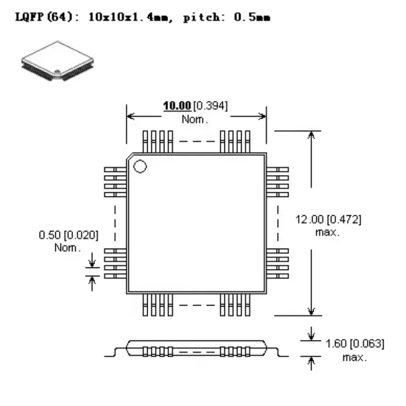 DIL48/QFP64 ZIF STM32 LQFP64 EL-NEC Special Burn Te-st Stand Adapter