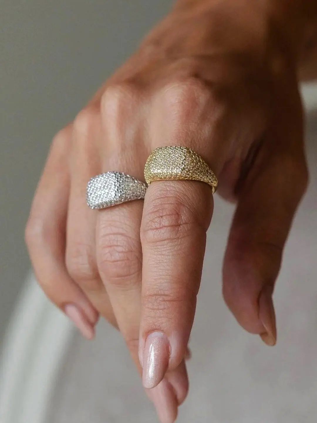 Little Finger Women Rings Micro Pave Moissanite Geometric Cute Lovely Small Finger Jewelry Party Anniversary Giift