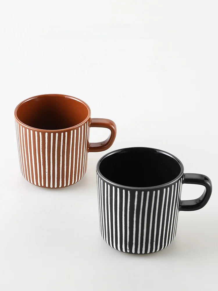 

Кружки KULE HOME Cerc в скандинавском стиле, офисные кофейные чашки, женские чашки для воды, чашки для завтрака, чашки для кофе, чашки для воды для пар, для домашнего использования