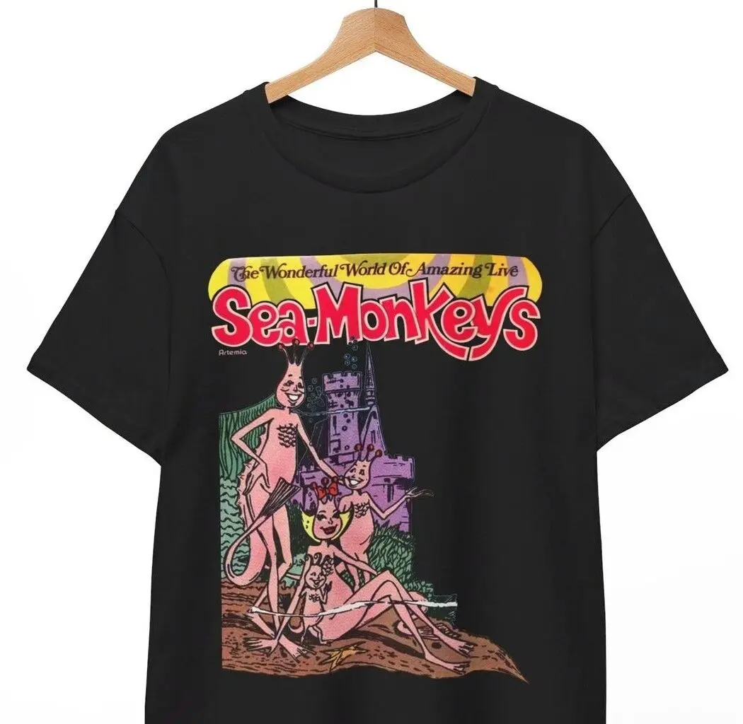 The Amazing live Sea-Monkeys T-Shirt, 60s 70s Comic Books Mid Century New Unisex