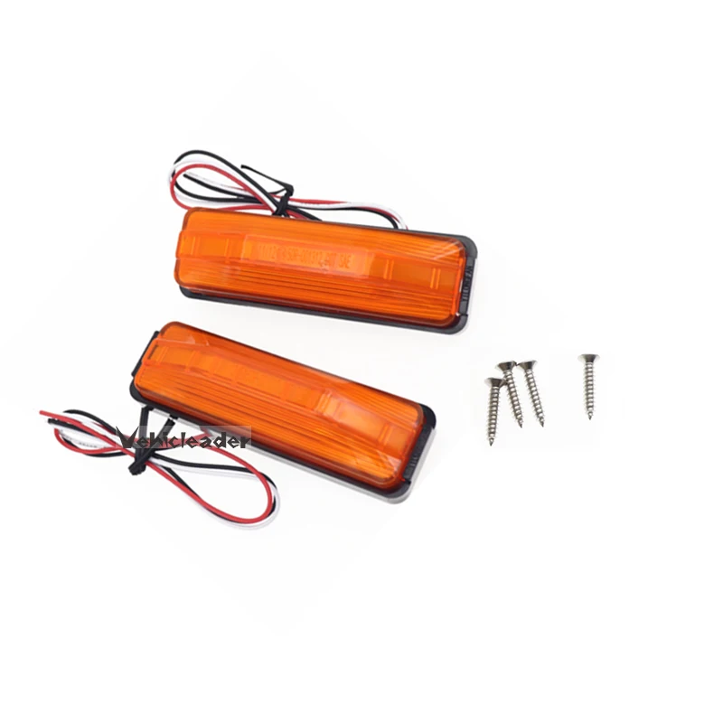 2PCS 18 LED Truck Lorry Trailer Side Marker Indicators Car Turn Signal Brake Rear Warning Tail Light Lamp 24V 12V