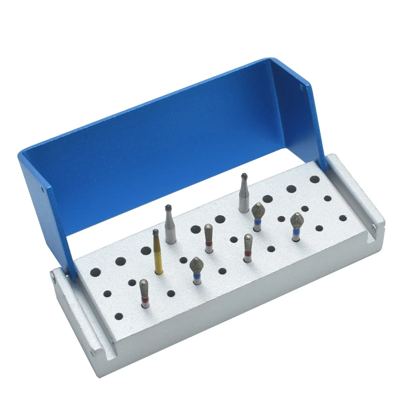 

Dental Autoclavable Metal Holder 30Holes High Speed& Low Speed Bur For Organizing And Cleaning Autoclavable Metal Box As Ergo