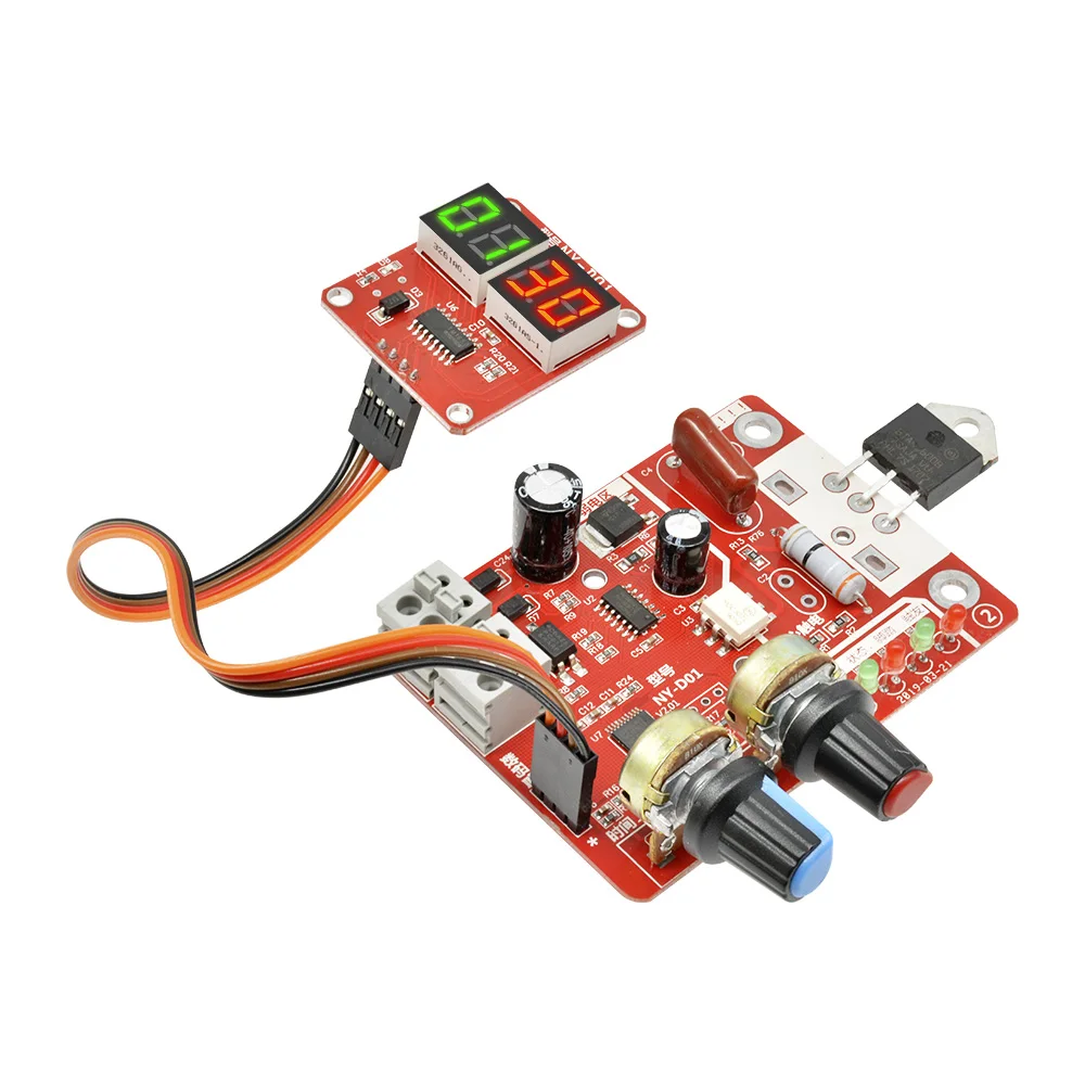 DIY NY-D01 Control Board 40A/100A Spot Welding Machine Control Board Welder Panel Adjust Time Current Digital Display