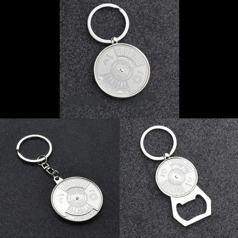 Stylish Perpetuals Calendar Keyring with Functionality Portable for Date Management and Outdoor Daily Use