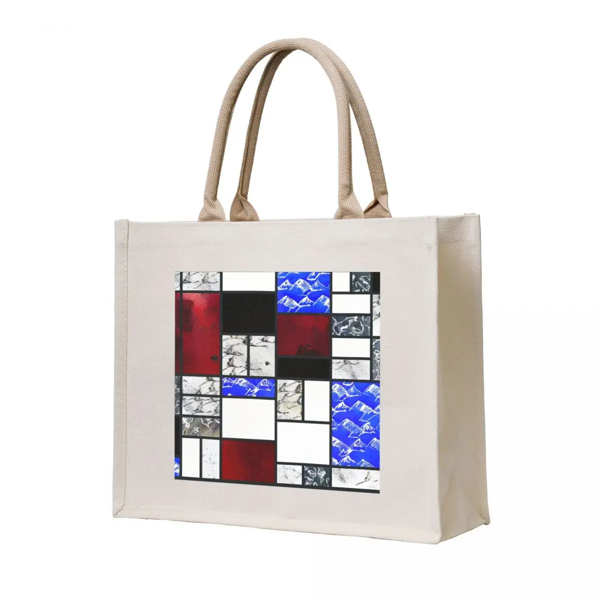 

Mondrian mania Tote Bag custom fabric bag Canvas shopper bag woman
