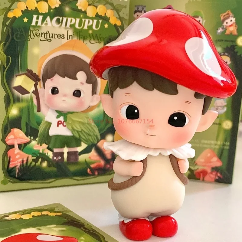 Série Caixa Hacipupu Aventuras no Bosque, bonitinho de brinquedo, Decoração de Coleção, Presente de Aniversário, Novo, 1 peça, 12 peças, 2024