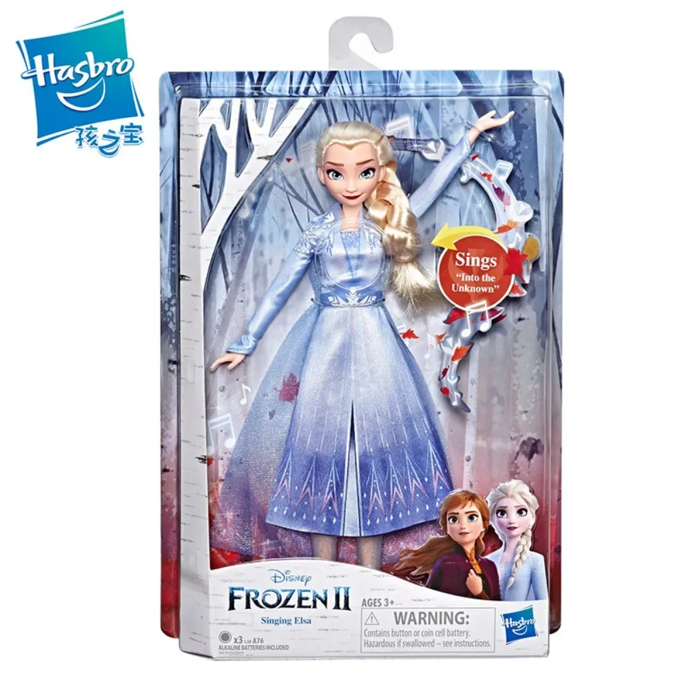 Disney Anime Frozen Princess Elsa Anna Singing Doll Series Action Figures Cute Cartoon Sound and Light Mobile Toy Birthday Gift