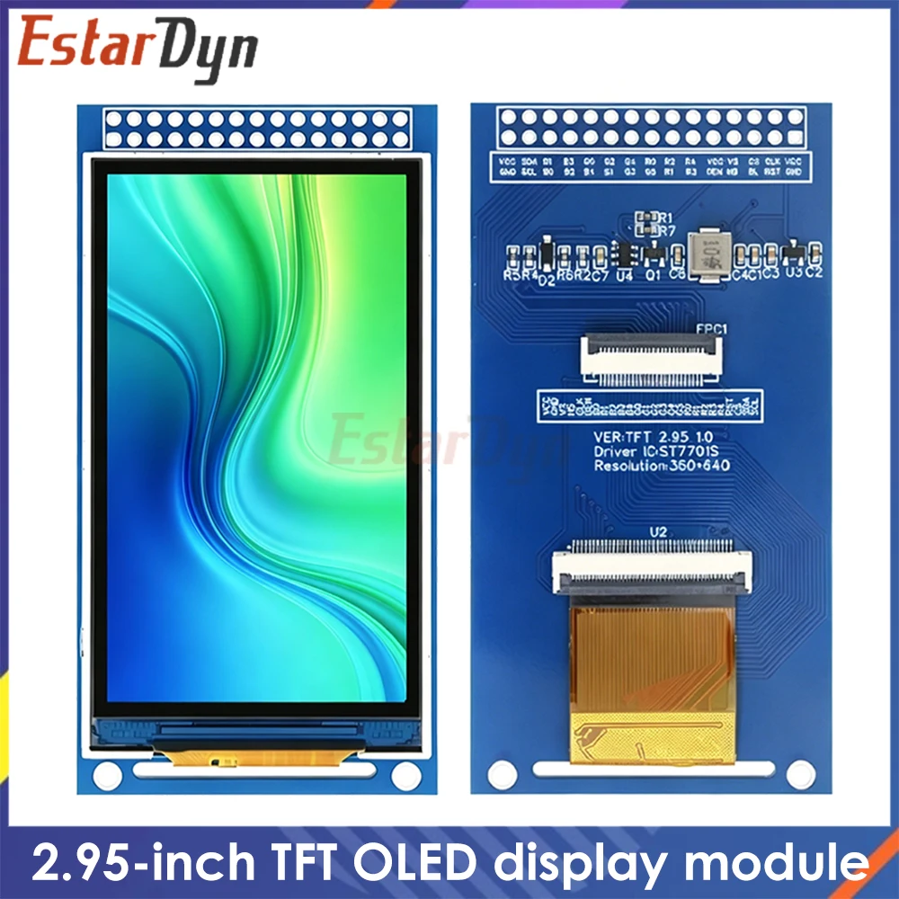 Estardyn 2.95 inch TFT LCD Module 360x640 ST7701 SPI RGB Interface Display Screen 3.3V 5V for Raspberry Pi