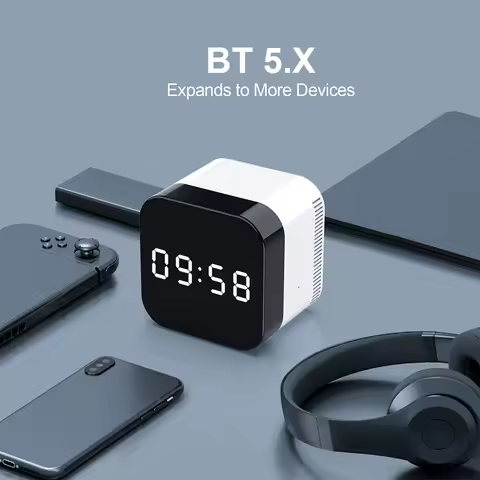 Smart TV Box Android 14.0 WIFI 6 BT 5.X Android TV Box 8K Alarm Clock with 2.4G Voice Remote Control