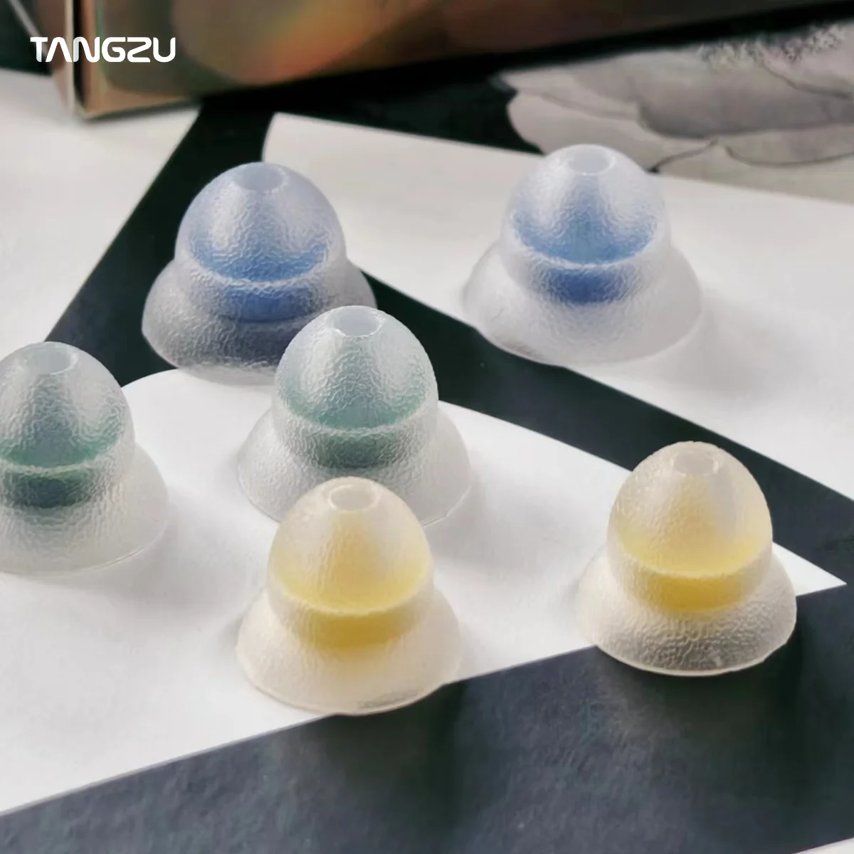 TANGZU TANG SANCAI Narrow Bore Type 3 Pairs Silicone Eartips Wall Textured Design for Earphone WAN ER SG Xuannv Fudu