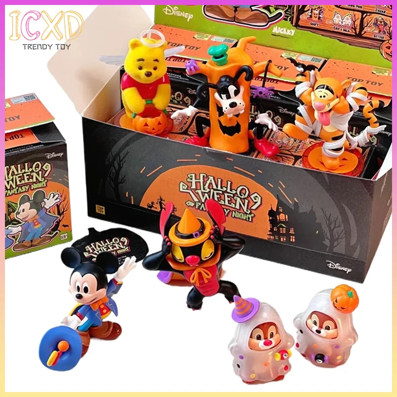 

Authentic Disney Blind Box Toys Halloween Fantasy Night Series Mickey Mouse Figurine Model Desktop Decoration Holiday Gifts