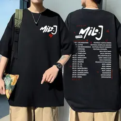Rapper Milo J Concert Tour 2024 T-shirt Men Women's Fashion Music Oversized Cotton T Shirts Unisex Hip Hop Short Sleeve Tshirt