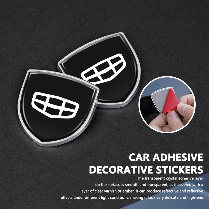Car Logo Stickers Universal Auto 3D Metal Sticker Accessories For Geely Geometry C Tugella GC9 X7 GX3 CK GC6 LC EC8 CK2 CK3 view 4