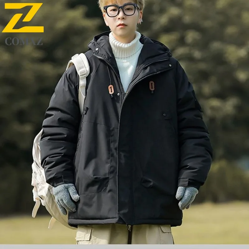 

COMXZ Men Windbreaker Hooded Outdoor Waterproof and windproof Jacket American style Lightweight Hiking Raincoat Camping Coat