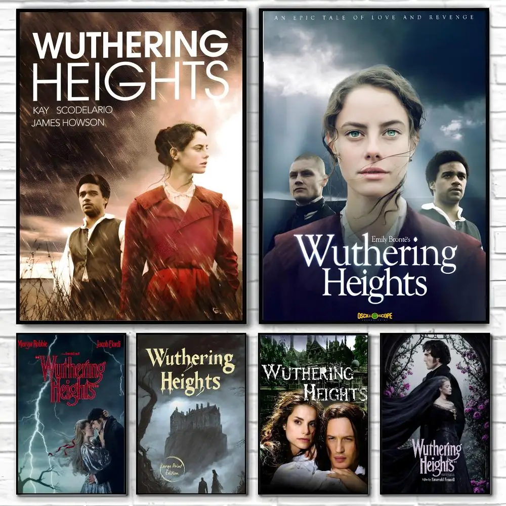 Novel Wuthering Heights Poster Self-adhesive Art Waterproof Paper Sticker Coffee House Bar Room Wall Decor