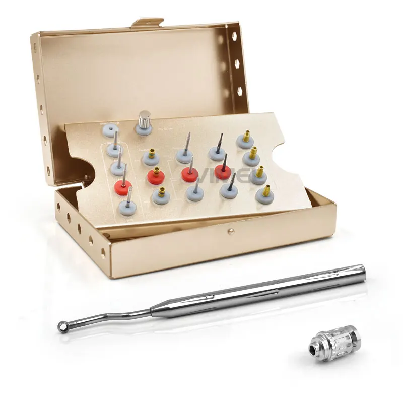 Kit de Extracción de Tornillos Dentales con Soporte para Brocas de Implantes y Caja de Esterilización - Instrumentos Esenciales para Cirugía Dental