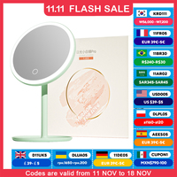 DOCO LED Light Makeup Mirror Stepless Dimmer long touch Ultra Clear Beauty Table Mirrors Detachable