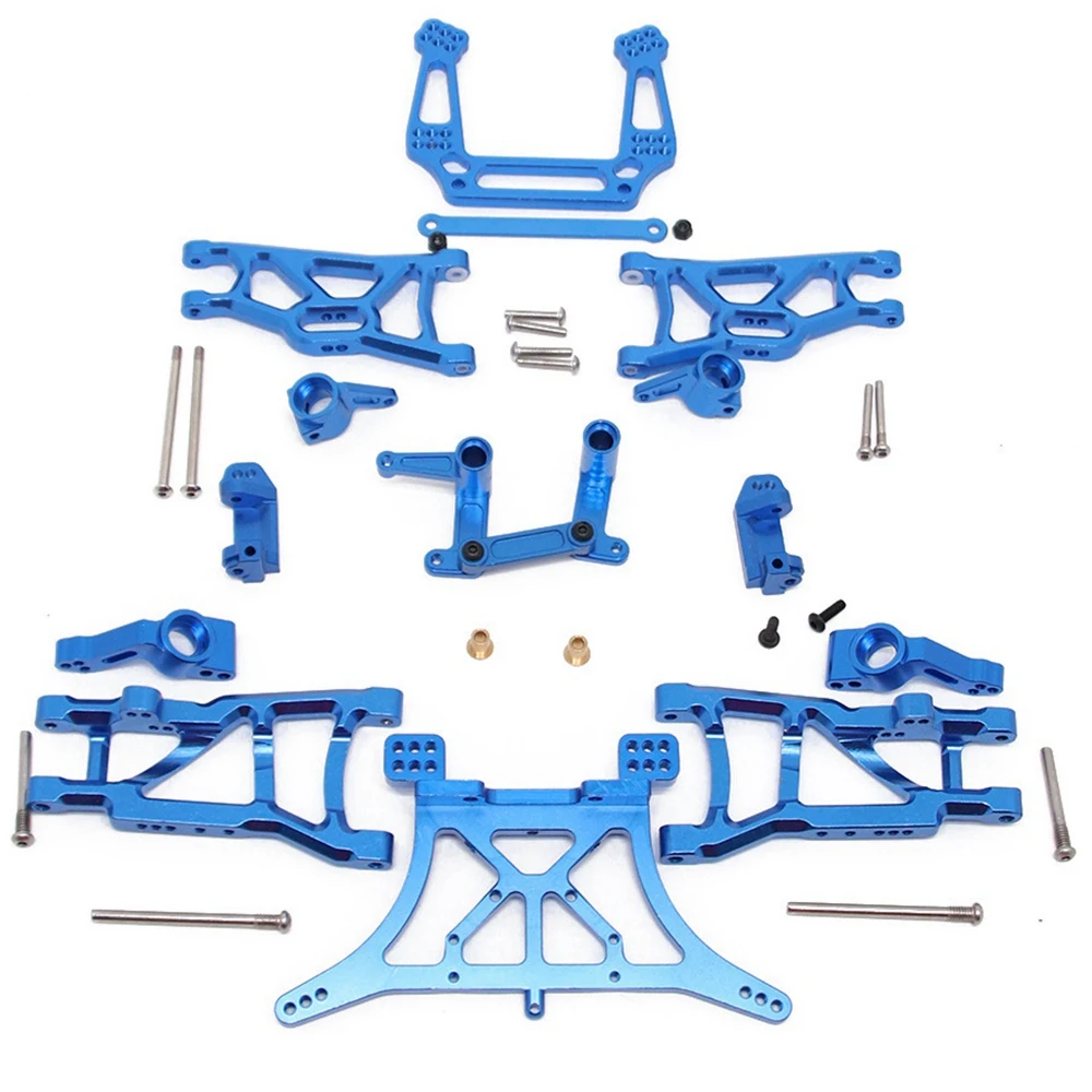 

MYMF-Front Bulkhead Upgrade Parts With Chassis Arm C Seat Rear Stub Axle Parts Kit For 1/10 Traxxas 2WD Slash Rustler