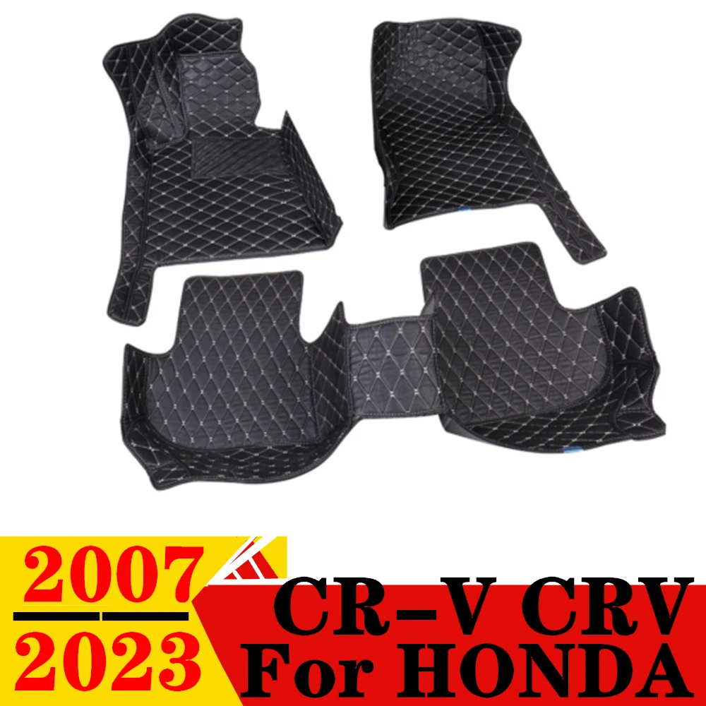 

Автомобильные коврики для HONDA CR-V CRV 2023 2022 21 20 2019 2018-2008 2007 под заказ, передняя и задняя напольная подкладка, коврики для ног, коврик