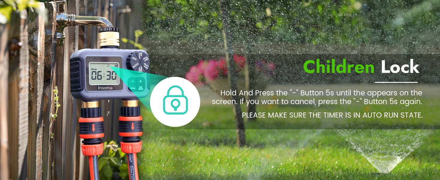 Dual Outlets Smart Irrigation Bewässerungssystem Automatischer Wassertimer Sprinkler Wasserhahn Schlauch Programmierer für Garten im Freien – Detail 6