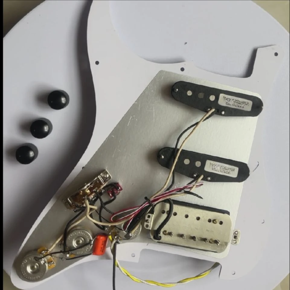 Upgrad SSH Prewired ST Guitarra Eléctrica Pickguard Set Switch Black  Alnico 5 Pickup Guitar Accessories