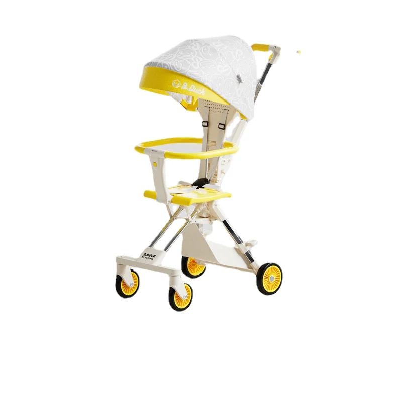 Two-way stroller ultra-light, portable, portable folding baby travel trolley