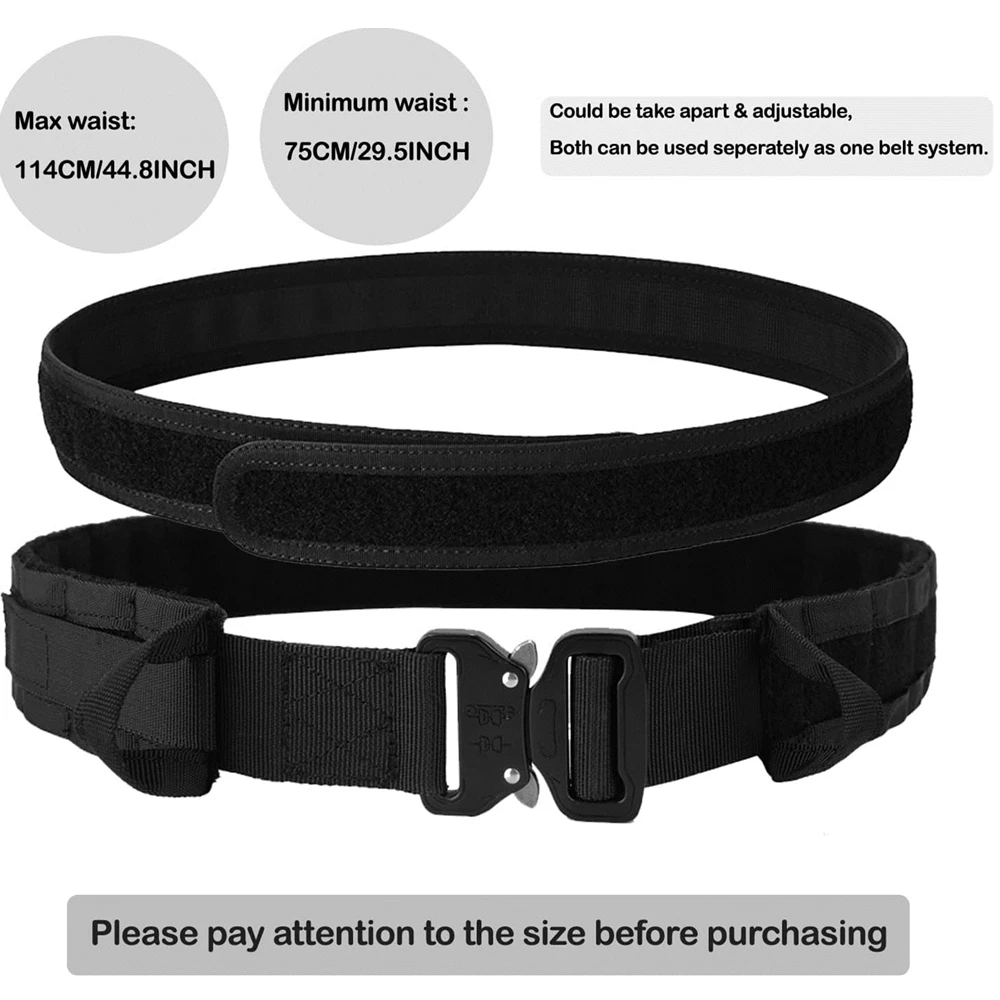 YAKEDA Factory Inner Nylon Patrol Tactical Waist Utility Duty Belt with Quick Detach Metal Buckle