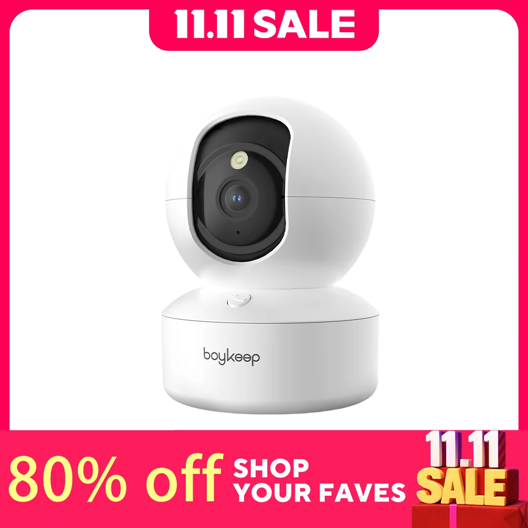 BoyKeep Smart Camera 2K Security Protection Wifi Surveillance 5G/2.4GHz Indoor Baby Night Vision 360° Pan & Tilt 2-Way Audio K30