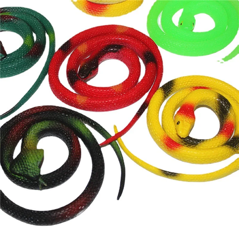 Realistic Plastic Tricky Toy Fake Snakes Boa Model High Simulation Toy Prank Halloween April Fool\'s Day Party Festival Gift