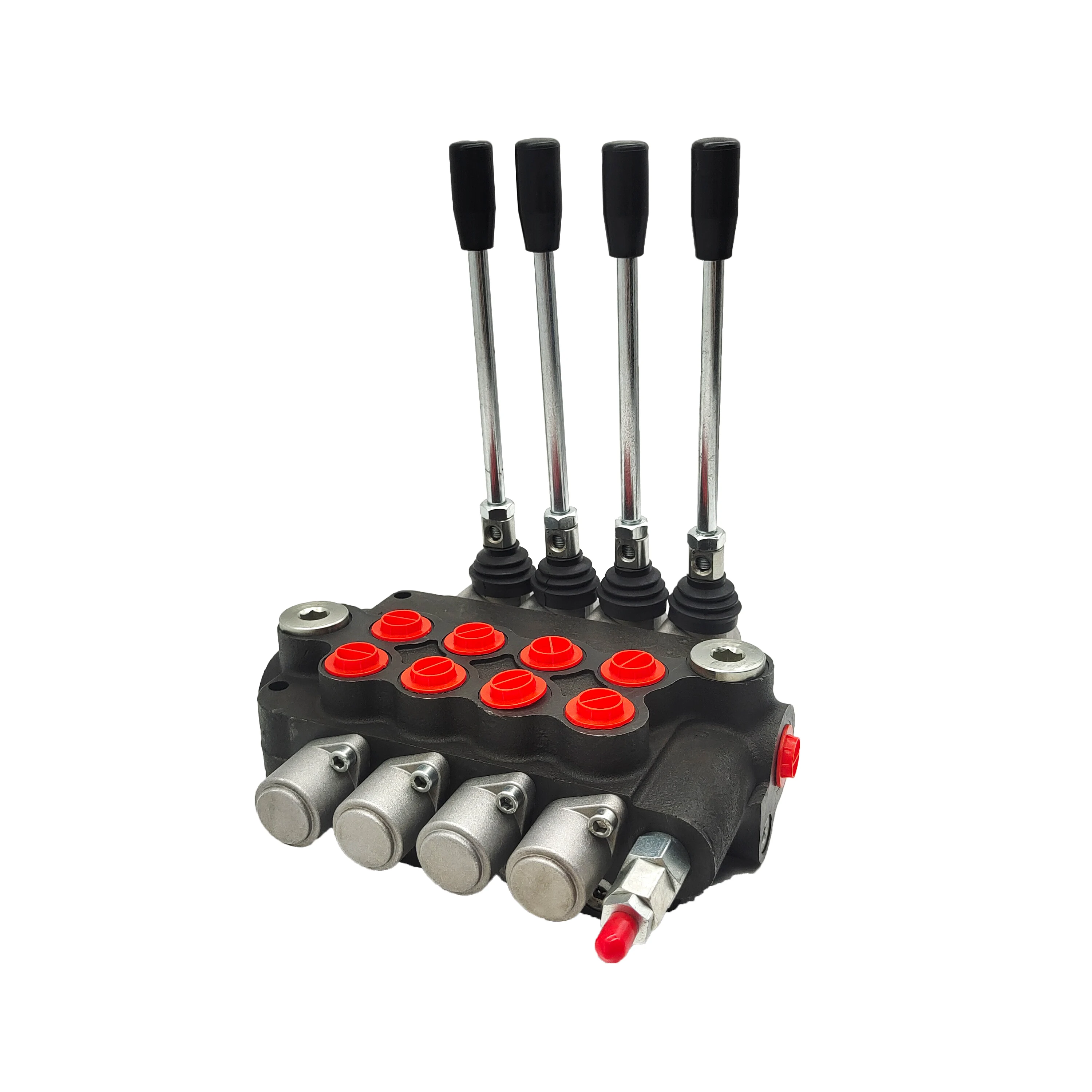 P80 4-Spool Hydraulic Spool Valve 80 L/Min Control Lever Heavy-Duty Tractor Parts And Accessories