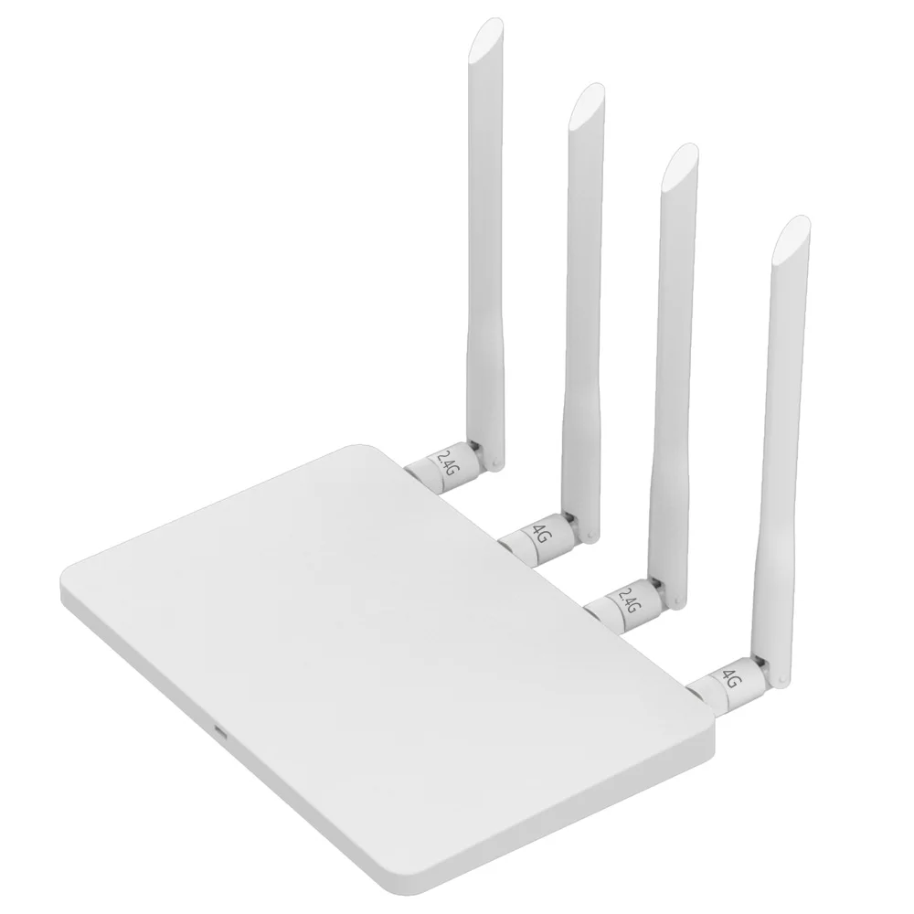 Enrutador Wifi 4G, módem inalámbrico CAT4, Tarjeta SIM desbloqueada de 300Mbps con 4 antenas WAN 2 x LAN para el hogar